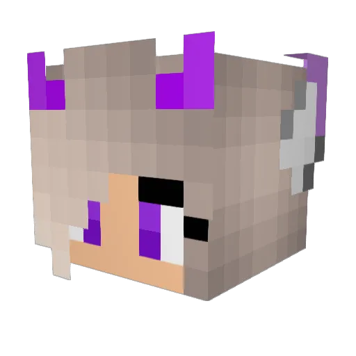 MellaBella14 Minecraft avatar head, 3D render
