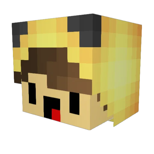 MellanCola Minecraft avatar head, 3D render