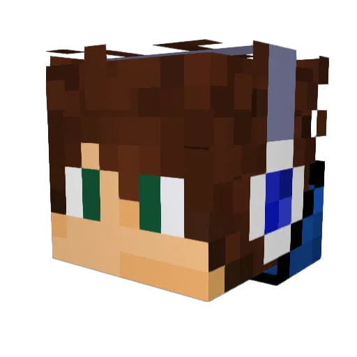MelleDelle Minecraft avatar head, 3D render