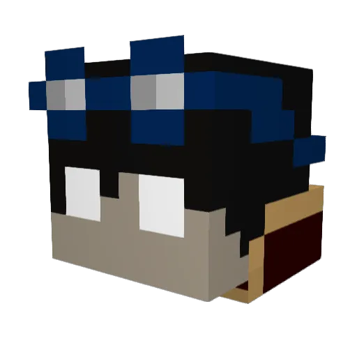 Melle_Mbx Minecraft avatar head, 3D render