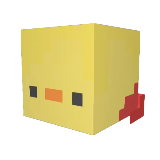Mellemelvin06 Minecraft avatar head, 3D render