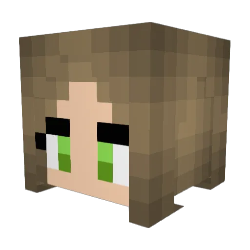 Mellhelm Minecraft avatar head, 3D render