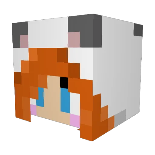 Melli0308 Minecraft avatar head, 3D render
