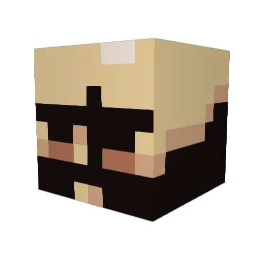 Melliangaz Minecraft avatar head, 3D render