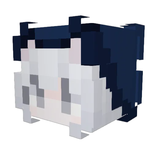 Mellic Minecraft avatar head, 3D render