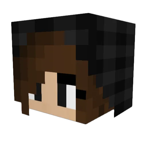 Mellienne Minecraft avatar head, 3D render