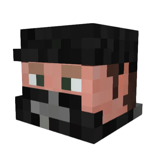 Mellinho Minecraft avatar head, 3D render