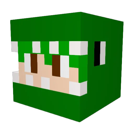 Mello0430 Minecraft avatar head, 3D render