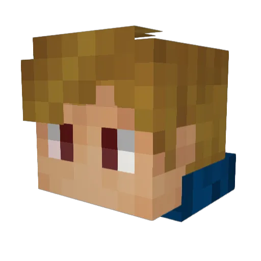 MelloGang_ Minecraft avatar head, 3D render