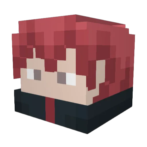 MelloGreenJello Minecraft avatar head, 3D render