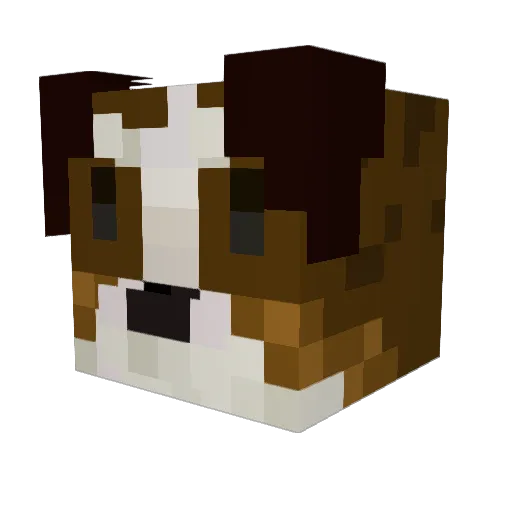 MelloHypeBW Minecraft avatar head, 3D render