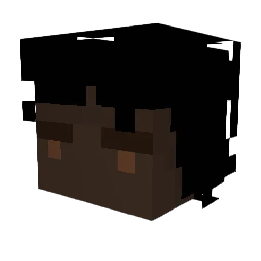 MelloMango Minecraft avatar head, 3D render