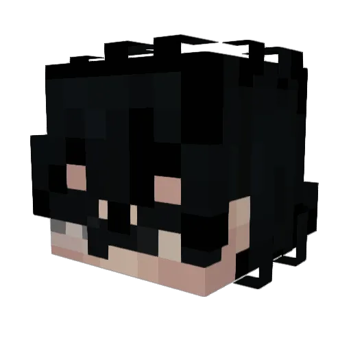 MelloMarz Minecraft avatar head, 3D render