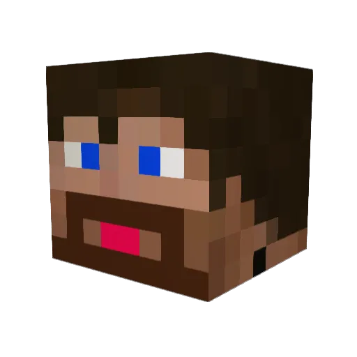 MelloXVI Minecraft avatar head, 3D render