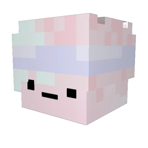 Mello_____ Minecraft avatar head, 3D render