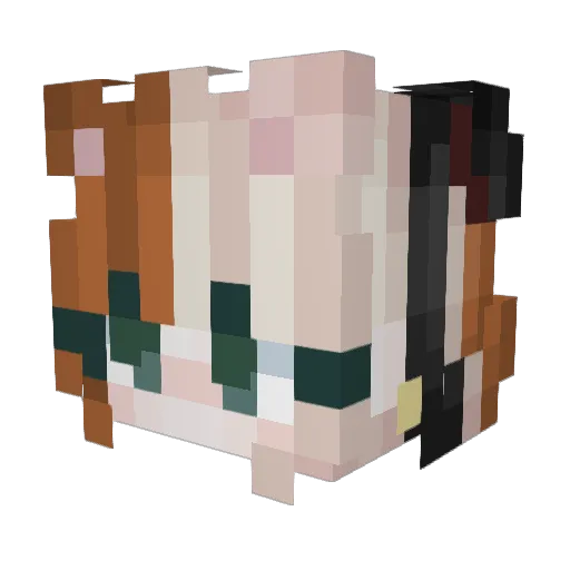 Mellohi_VT Minecraft avatar head, 3D render