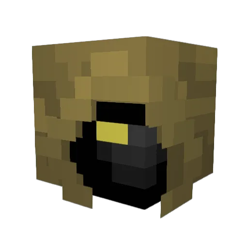 Mellokrome Minecraft avatar head, 3D render