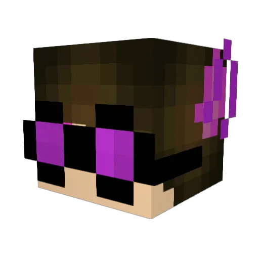 Mellomelt Minecraft avatar head, 3D render