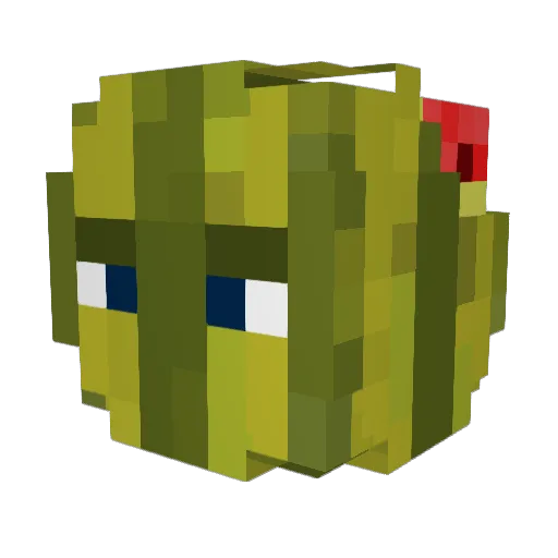 MellonXIV Minecraft avatar head, 3D render
