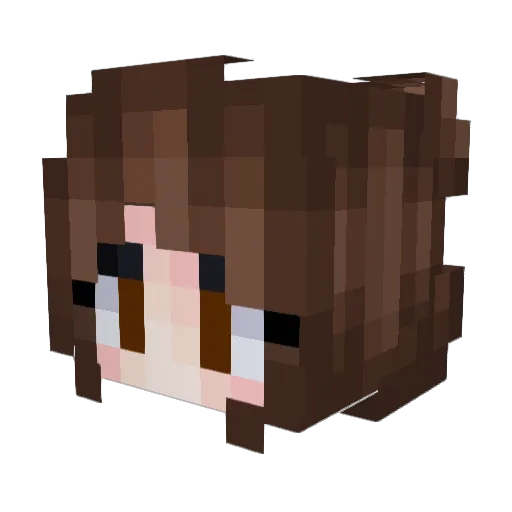 Mellona13 Minecraft avatar head, 3D render