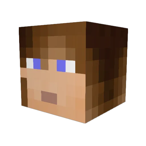 Mellonz Minecraft avatar head, 3D render