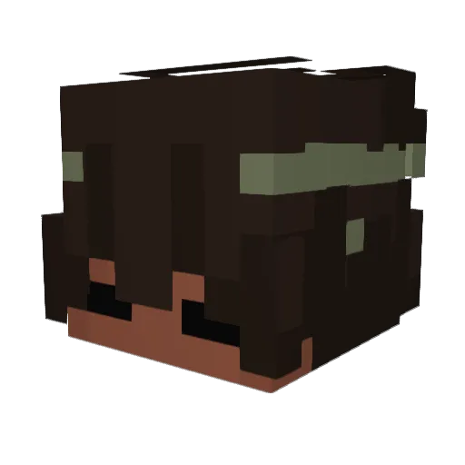 Melloray Minecraft avatar head, 3D render