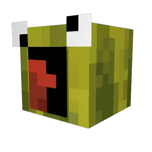 Melloun Minecraft avatar head, 3D render