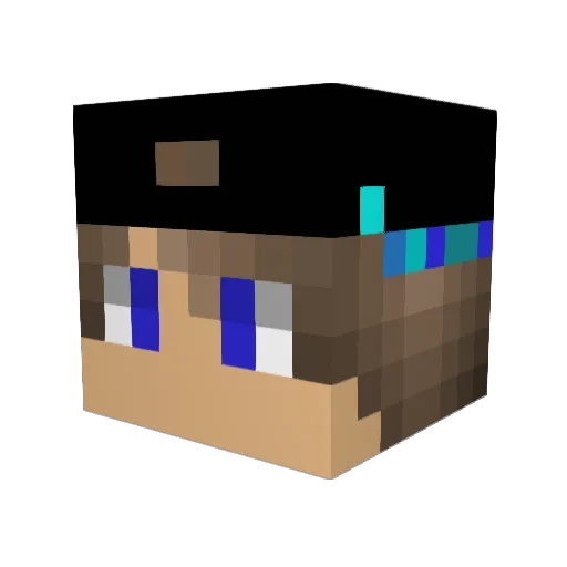 Mellow18 Minecraft avatar head, 3D render