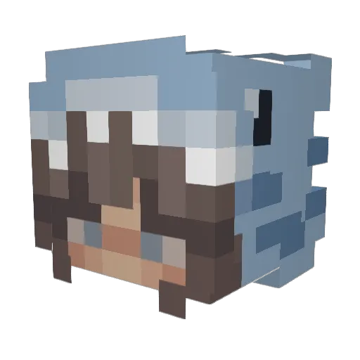 Mellow2006 Minecraft avatar head, 3D render