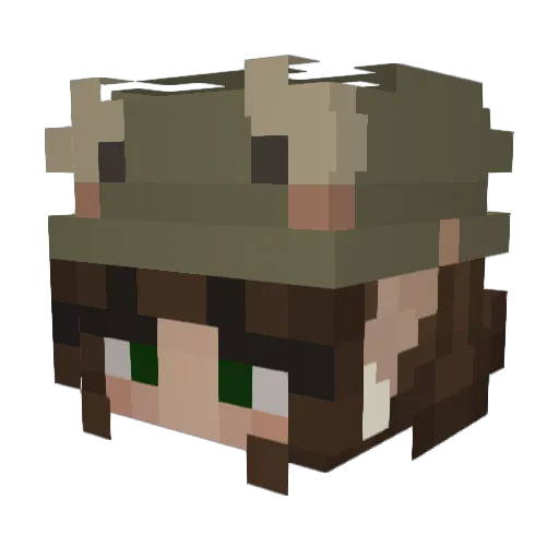 MellowFae Minecraft avatar head, 3D render