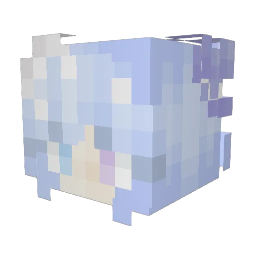 MellowFie Minecraft avatar head, 3D render