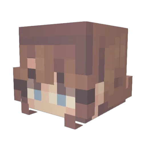 MellowJazmine Minecraft avatar head, 3D render