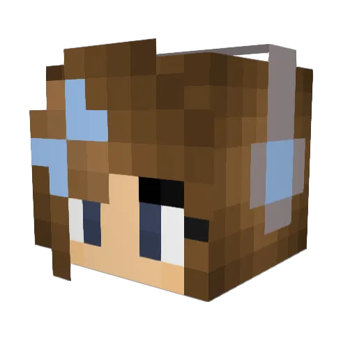 MellowJelloo Minecraft avatar head, 3D render