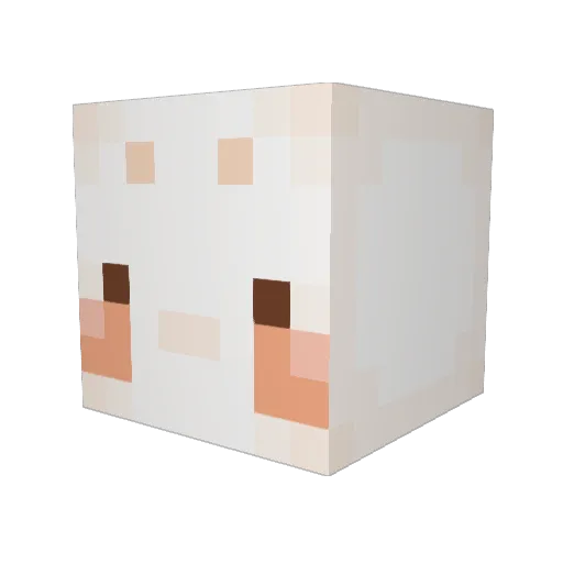 MellowMoonBun Minecraft avatar head, 3D render