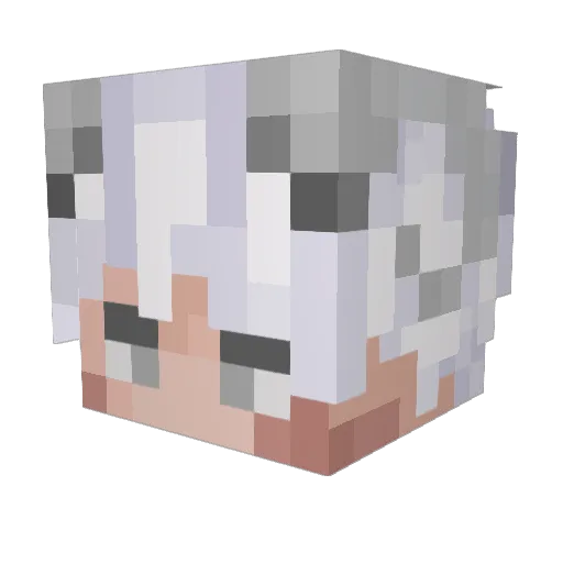 MellowRyne Minecraft avatar head, 3D render