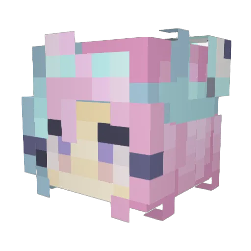MellowTai Minecraft avatar head, 3D render