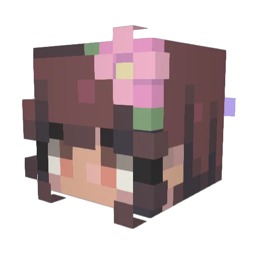 MellowTea Minecraft avatar head, 3D render