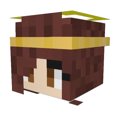 Mellow_Angel Minecraft avatar head, 3D render