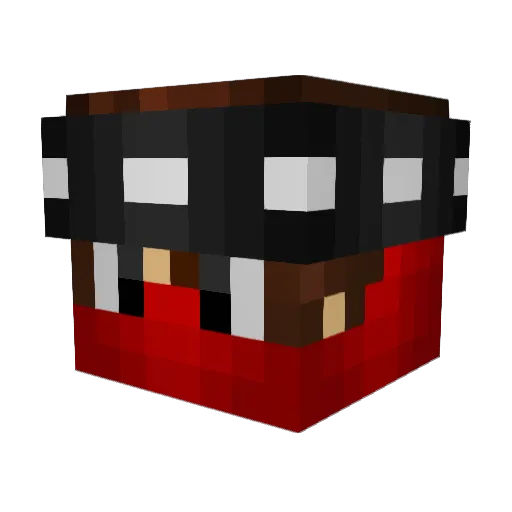 Melloway_ Minecraft avatar head, 3D render