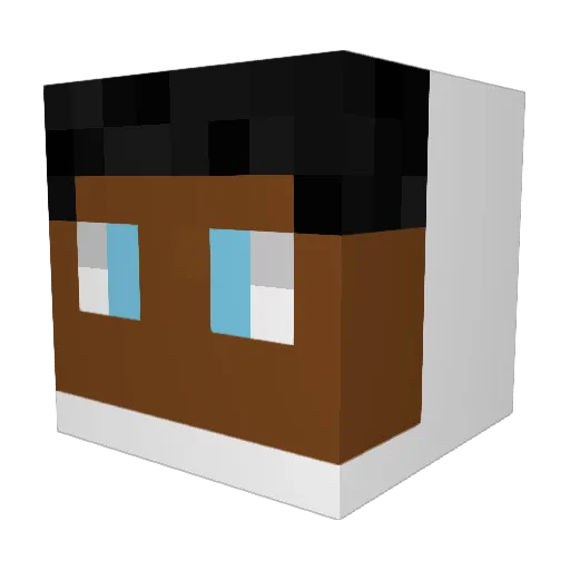 Mellowed_ Minecraft avatar head, 3D render