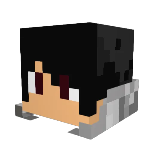 Mellowtron Minecraft avatar head, 3D render