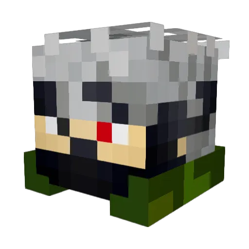 MellsLs Minecraft avatar head, 3D render