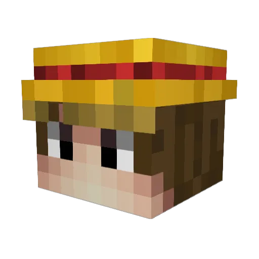 Mellske123 Minecraft avatar head, 3D render