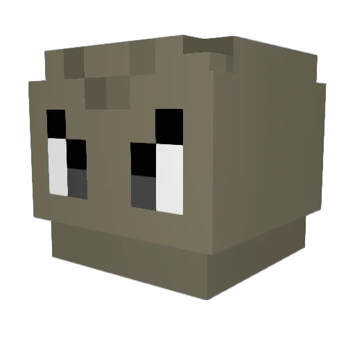 Mellsss Minecraft avatar head, 3D render