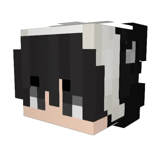 Melltry Minecraft avatar head, 3D render