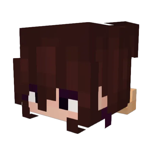 Melltyie Minecraft avatar head, 3D render