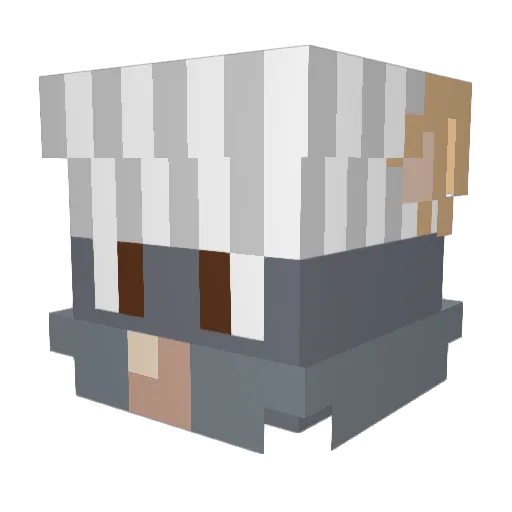Mellusi Minecraft avatar head, 3D render