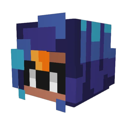 Melly012 Minecraft avatar head, 3D render