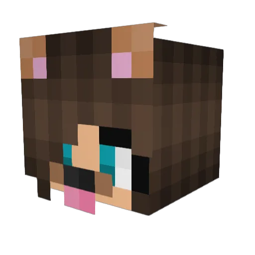 Melly1266 Minecraft avatar head, 3D render