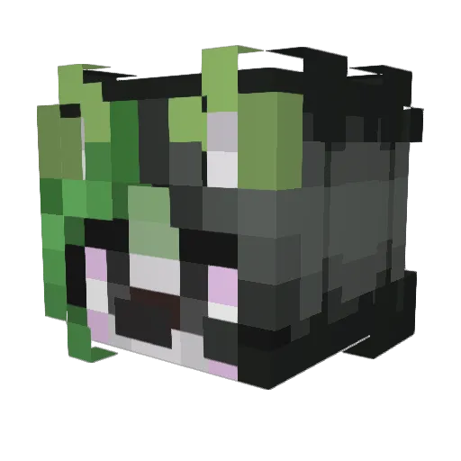 MellyMallow Minecraft avatar head, 3D render